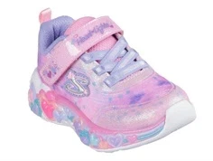 Skechers sneakers pink med hjerter og blinklys